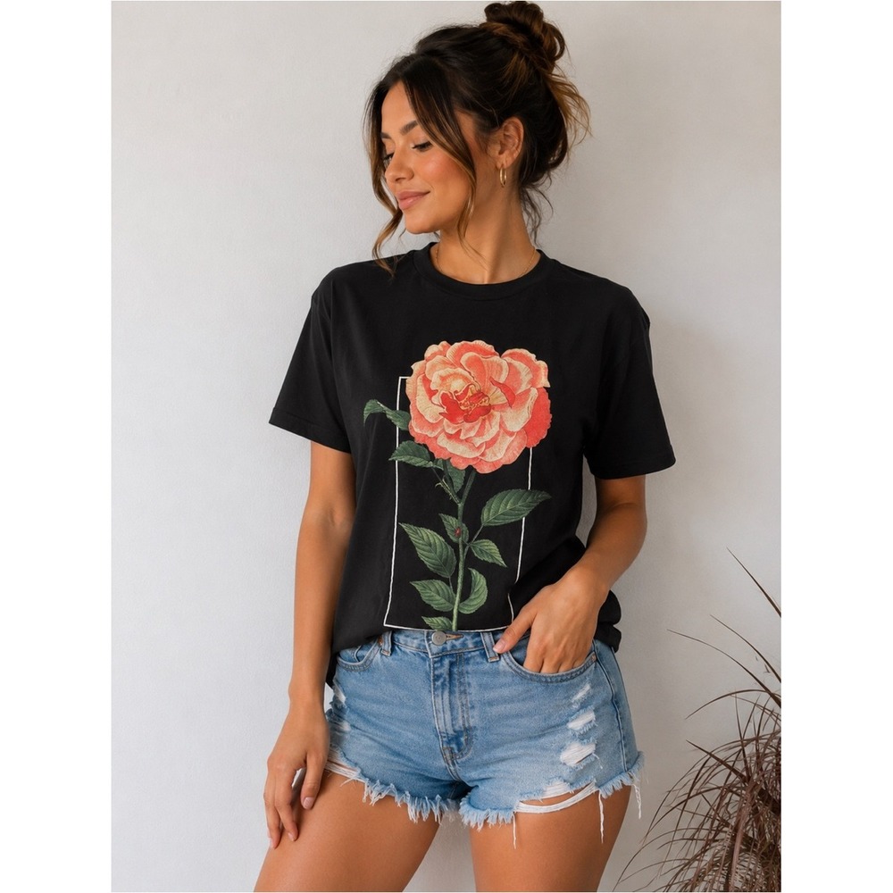 Shawn Mendez Tour Floral Black T-Shirt